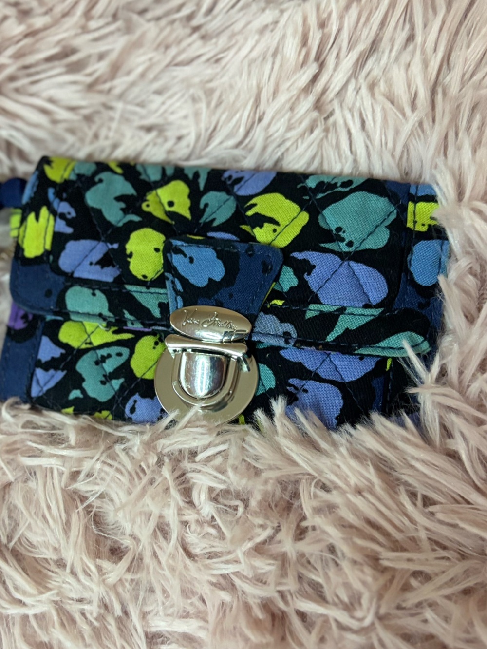 Vera Bradley indigo retired pattern ID wristlet NWOT